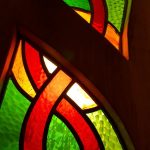 Flowing colours of stained glass Flowing colours of stained glass